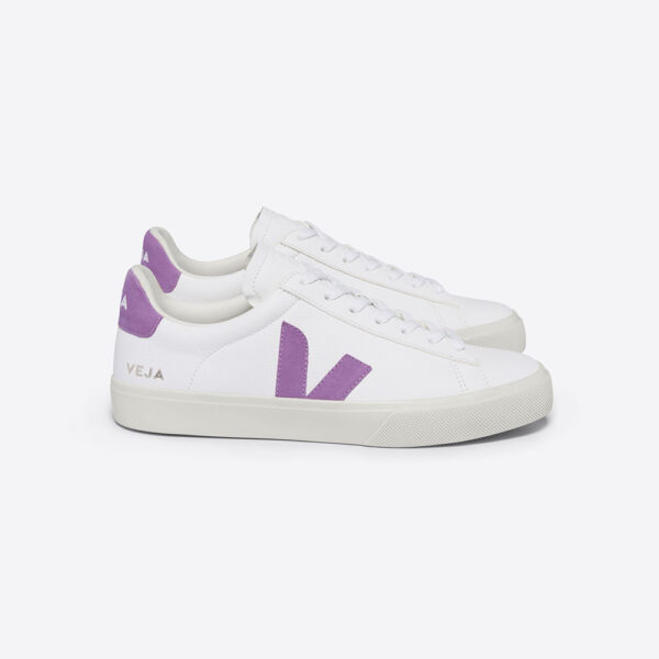 Sneaker CAMPO Chromefree Leather White Mulberry Veja Seitenansicht Sneaker CAMPO Chromefree Leather White Mulberry Veja